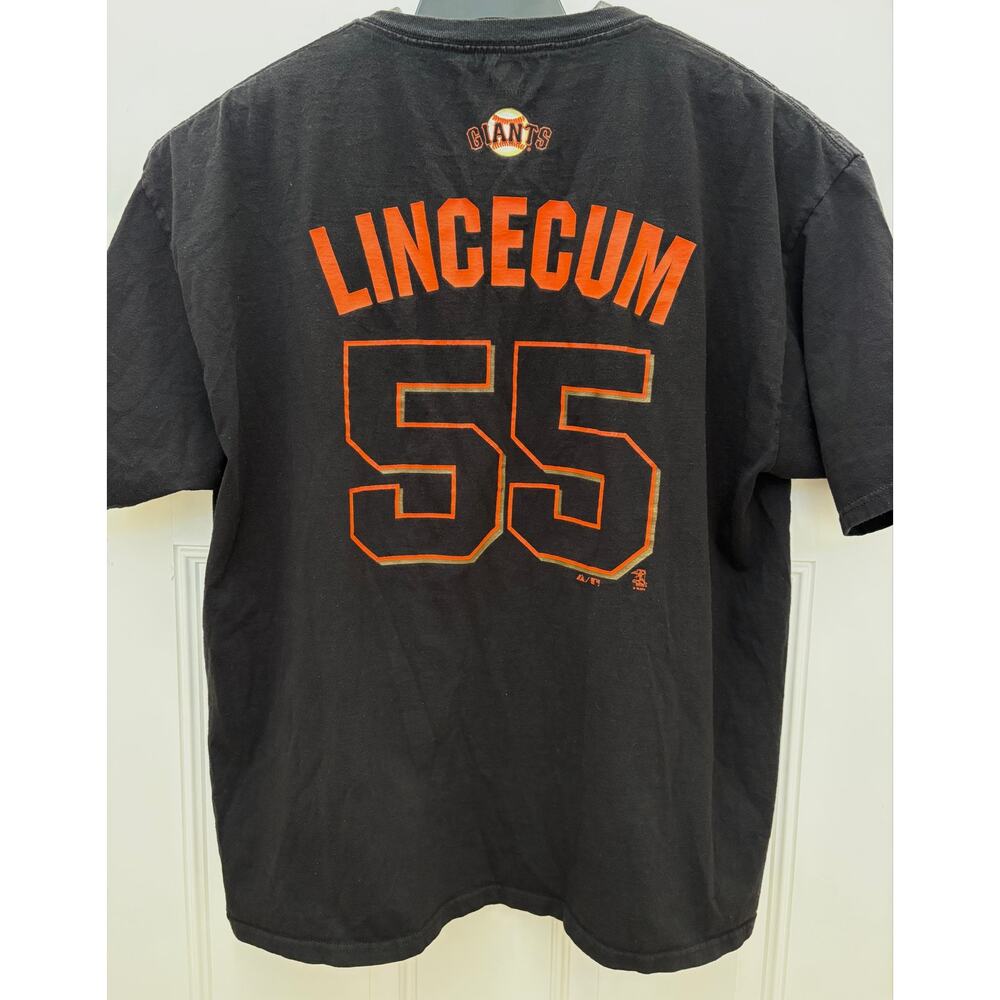 2010 San Francisco Giants Tim Lincecum 55 MLB Genuine Merch Men’s 2XL Tshirt